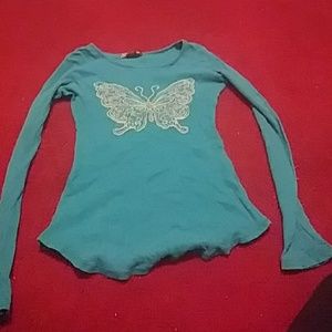 Blue great escape butterfly shirt